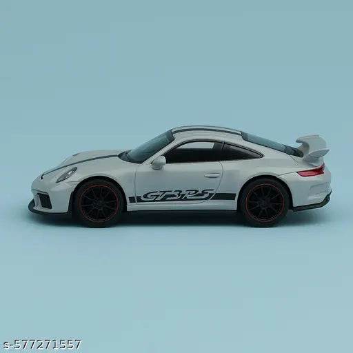 Gadget Decor Presents 1:43 Scale Diecast GT3 RS Sports Car Toy | Metal Body Model with Opening Doors – Grey & Black - NARIX INDIA 