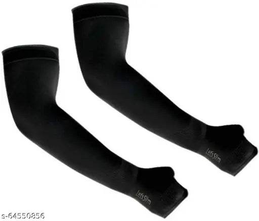 Aksmit Cotton Arm Sleeve For Men & Women (Black) - NARIX INDIA 