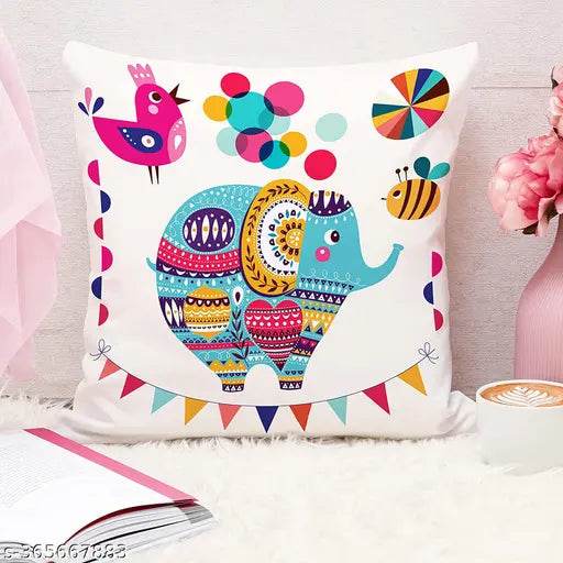 BRANOSD 5 Pcs Jute Cushion Cover Set - NARIX INDIA 