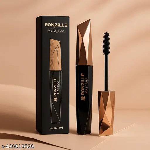 RONZILLE Volumizing Lasting Weightless of up to 8 Hours,Lightweight,Smudge-Proof,Black Mascara 12 ml - NARIX INDIA 