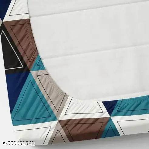 SWAMI ENTERPRISES,ATTRACTIVE SUMER COTTON FEEL FITTIED BEDSHEET SIZE 78X72,2 PILLOW COVER 17X27. - NARIX INDIA 