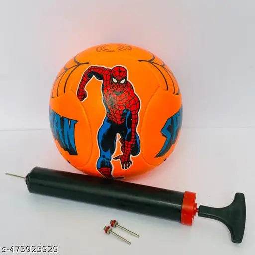 Pvc Orange Spider Man Kids Football || With Pump & pin Size-3, - NARIX INDIA 