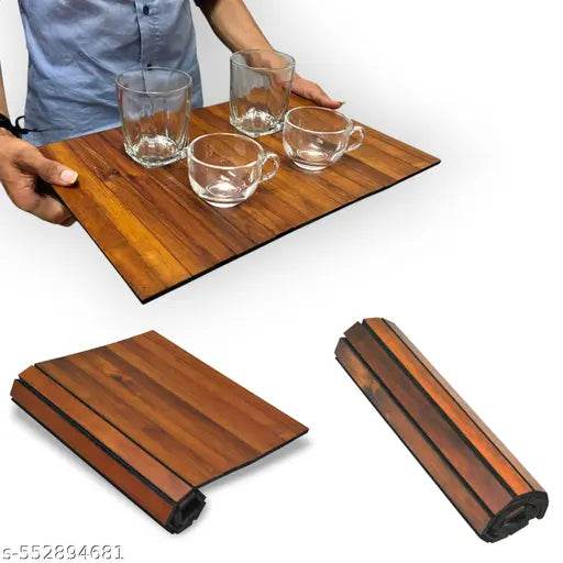 Wooden Sofa Armrest Tray Foldable and Flexible Arm Rest Tray | Tray For Table and Home - NARIX INDIA 