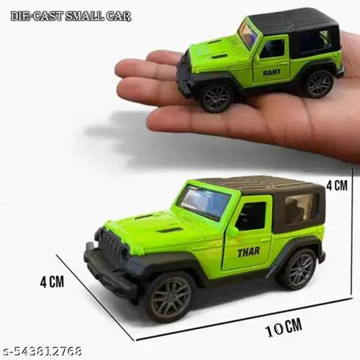 Premium Die-Cast green small Thar Model Car Size: Approx. (Hight 4cm, width 10)1 pcs - NARIX INDIA 