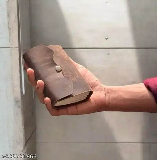 Vintage Leather Journal Notebook – Handmade Rustic Travel Diary with Button Closure | Refillable Leather Bound Pocket Notebook for Men & Women | Ideal for Writing, Sketching, Travel, Office & Gifting - NARIX INDIA 