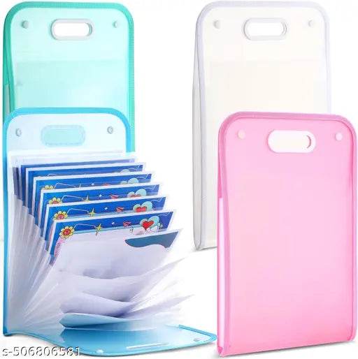 A4 Paper File Folder Multi-Layer Expanding Folder Student Data Sorting Paper Storage Bag Portable Vertical Organ Bag 13 Layer File Folder with Button Closure A4 Document (Multicolor) - NARIX INDIA 