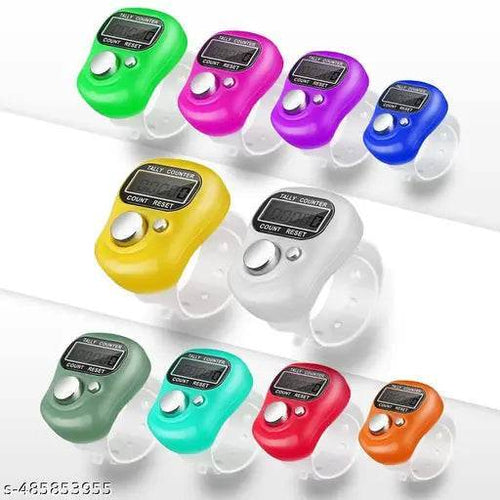 ( Multicolour) Digital Hand Finger Tally Counter Finger Ring Tasbih Jaap Maala Digital tally Counter (Set of 2 ) - NARIX INDIA 