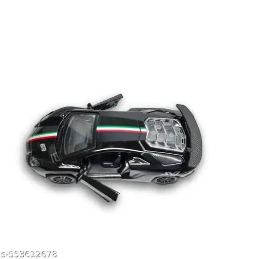 The Flyers Bay 1:32 Scale DieCast Metal Pull-Back Action Openable Doors Light and Music Lamborghini Premium Car Toy for Kids Realistic Miniature Model Gift 2+yrs Girls Boys(Black) - NARIX INDIA 