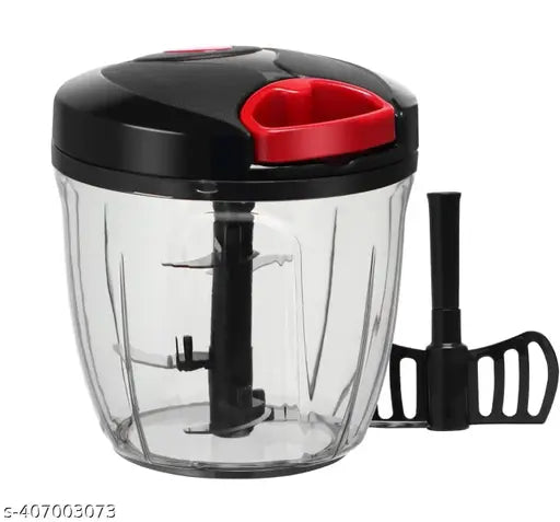 Premium Quality New Handy "Chopper" Vegetable & Fruit Cutter, Special Cutter for Onion Chopper, with 5 Stainless Steel Blade and Pull Cord Technology 900ML.