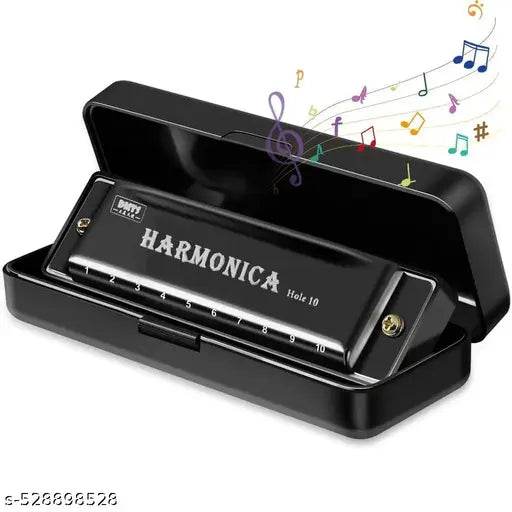 Harmonica Mouth Organ Musical Instrument, Titanium Copper Core Mouth Organ Gift for Kids, Mouthorgans Instrument Harmonica C Key 10 Holes 20 Tones Blues Harmonica for Beginners Kids Gifts - NARIX INDIA 