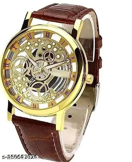 Best New Analog For Men New Open Dial Gold - NARIX INDIA 