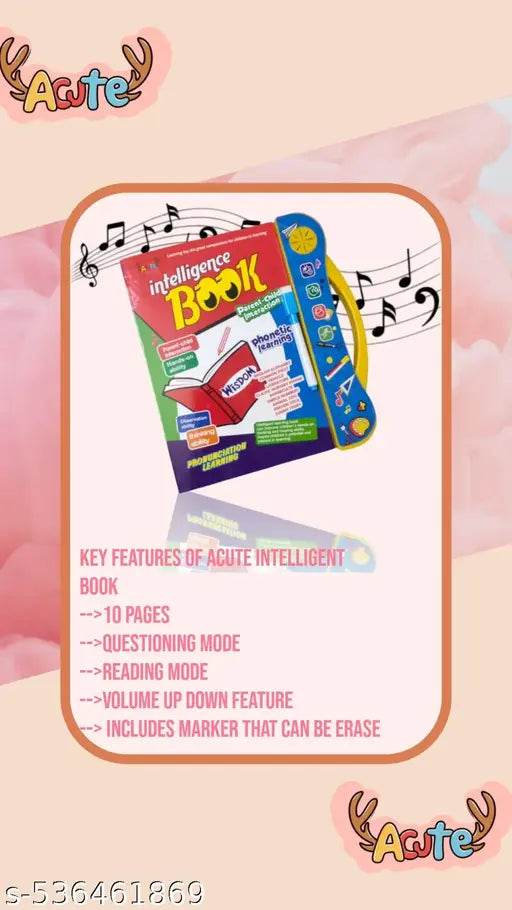 Intelligent Book|Sound Book|Activity Book for Babies & Toddler|Abc , Numbers, Common Fruit, And many more - NARIX INDIA 