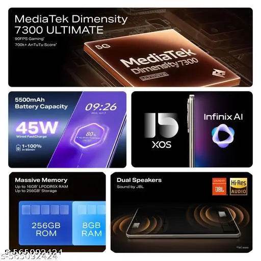 Infinix NOTE 50s 5G+ 6GB 128GB Marine Drift Blue - NARIX INDIA 