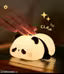 SKYNZE Panda Night Light for Kids,Cute Touch LED Desk Lamp,Silicone Nursery Light for Baby/Toddler Room,Rechargeable Bedside Lamp for Breastfeeding,Nightlights for Childreen/Boy/Grils Funny Gift ( SLEEPING LAZY PANDA ) - NARIX INDIA 