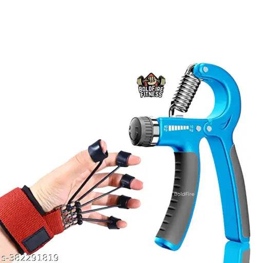 Adjustable Hand grip with counter + Forearm strengthner - Power Gripper for Men & Women - Effective Muscle Building and Injury Recovery Hand Exercise Equipment(multicolour) - NARIX INDIA 