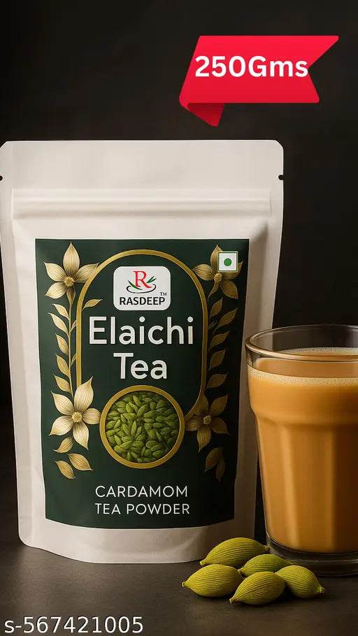 Rasdeep Elaichi Tea 250gms | Cardamom Chai| Refreshing Flavour & Aroma of Real Elaichi |Flavoured Assam Tea - NARIX INDIA 