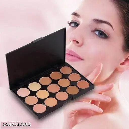 Charm Style CREAM FACE SHADE 15 COLOR CONCEALER WITH 12 CUTE MAKE UP BRUSH SET - NARIX INDIA 