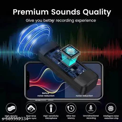 Dual Wireless Microphone for YouTube, Vlogging, Recording for Android and others, Wireless Mic, Wireless Microphone, Wireless Mic for Mobile, Wireless Mic for YouTube, Wireless Mic for Vlogging, Wireless Collar Mic - NARIX INDIA 