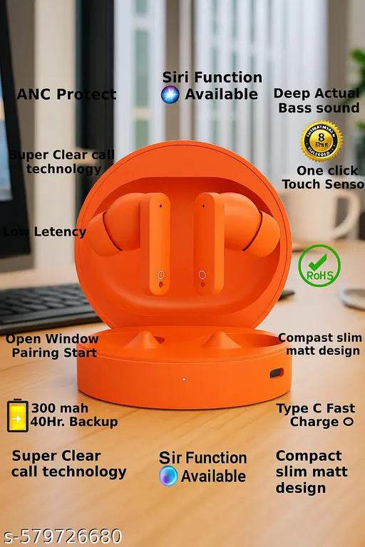 CMF Round Buds (Red) | 42 dB ANC | 12.4mm Dirac-Tuned Drivers | Ultra Bass | 35.5 Hrs Playback | Bluetooth 5.4 | Fast Charging | IPX4 TWS Earbuds with Mic ty11 - NARIX INDIA 