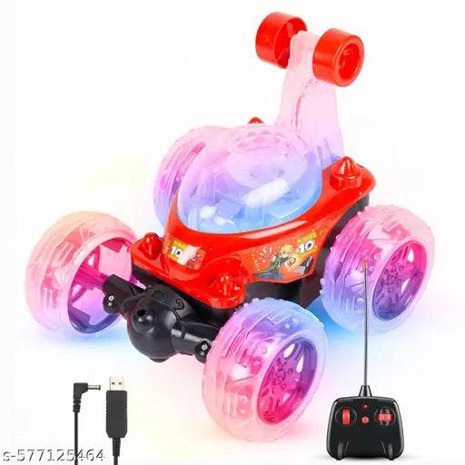 Rechargeable Remote Control Stunt Car 360 Spins, Flips and All-Terrain Rolling Rechargeable Toy - NARIX INDIA 