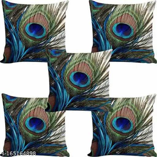 CLOUDNAP Elite Fancy Digital Desgin Decorative Cushion Covers (16 X 16 Inch)Set of 5 - NARIX INDIA 