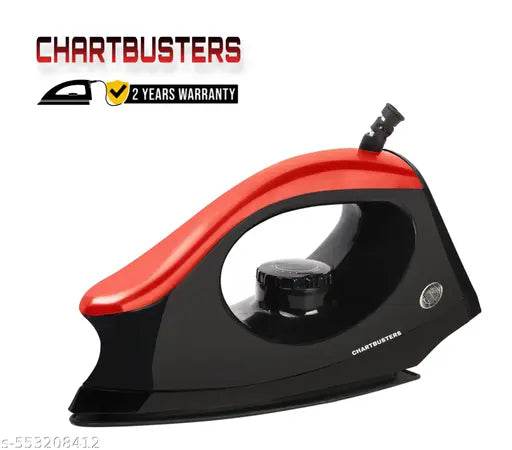 CHARTBUSTERS Fabri Press CB-0008 750 W Dry Iron ( RED/BLACK ) RADHE RADHE - NARIX INDIA 