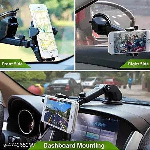 Long Neck 360 Degree Adjustable Universal Car Mobile Phone Holder (Car Mobile Holder) Click to Open expanded View - NARIX INDIA 