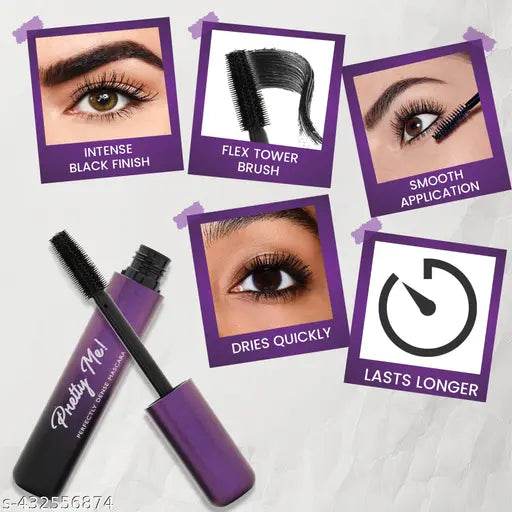 Shryoan Pretty Me! Perfectly Dense Mascara | Instant Dry & Highly Pigmented | Smudge Proof & Waterproof | Transfer Proof | 10ml - NARIX INDIA 