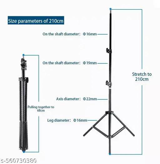 Miranj Lightweight & Portable 7 Feet Aluminum Alloy Studio Light Stand For Video| Photo Black Tripod (, Supports Up to 10000 g) - NARIX INDIA 