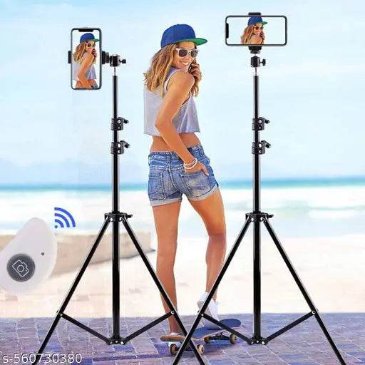 Miranj Lightweight & Portable 7 Feet Aluminum Alloy Studio Light Stand For Video| Photo Black Tripod (, Supports Up to 10000 g) - NARIX INDIA 