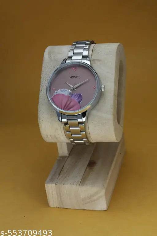 High Quality Embossed Solid Designer Round Dial Attractive Professional Metal Chain Belt Analog Watch for Women Watch for Girls. - NARIX INDIA 