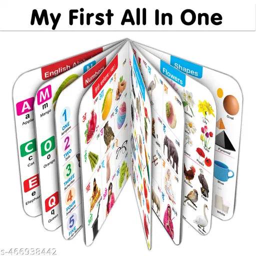 MY FIRST ALL IN ONE BOARD BOOK : Essential Board Book Of All In One, Early childhood learning books, birthday gifts for Children best friend - NARIX INDIA 