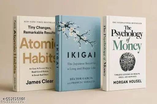 Atomic Habits + The Psychology Of Money + Ikigai (Paperback) | Set of 3 Self-Help Books | Life Changing Bestseller Collection - NARIX INDIA 