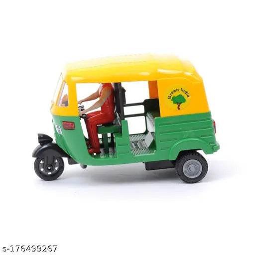 SHEEL Toys Plastic Pull Back Auto Rickshaw, Number Of Pieces: 1, Multicolour - NARIX INDIA 