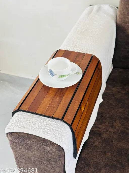 Wooden Sofa Armrest Tray Foldable and Flexible Arm Rest Tray | Tray For Table and Home - NARIX INDIA 
