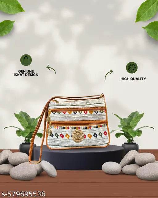 Boho Chic Dual-Tone Sling Bag for Women (Pack of 2) - NARIX INDIA 