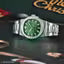 Luxury Stainless Steel Green Dial Men's Watch | Premium Analog Wristwatch for Formal & Casual Wear | Date Display | Stylish Gift for Men - NARIX INDIA 