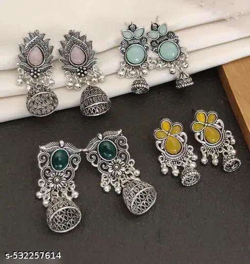 Oxodise silver jumka - NARIX INDIA 