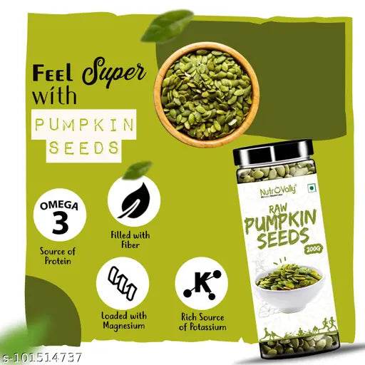 NutroVally - Pumpkin Seeds For Weight Loss | Loaded With Rich Fiber & Mineral | Good Sources of Omg-3 & Rich Antioxidant l High Amount of Protein For Good Health l Pumpkin Seeds For Regular Eating_200x3. (600gm) - NARIX INDIA 