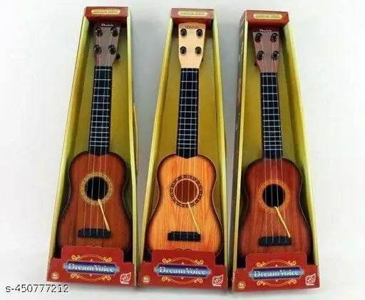 Guitar Toy 4-String Acoustic Music Learning Toys | Musical Instrument Educational Toy Guitar for Beginner | Sound Toys Best Gift for Kids | Age 3-12 (Product Colour May Vary) - NARIX INDIA 