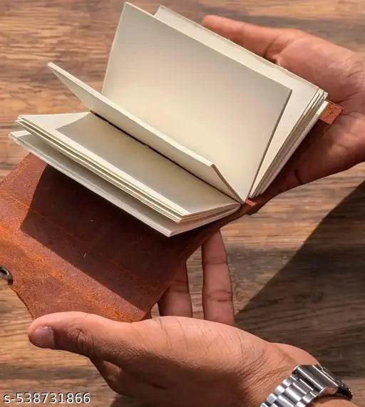 Vintage Leather Journal Notebook – Handmade Rustic Travel Diary with Button Closure | Refillable Leather Bound Pocket Notebook for Men & Women | Ideal for Writing, Sketching, Travel, Office & Gifting - NARIX INDIA 