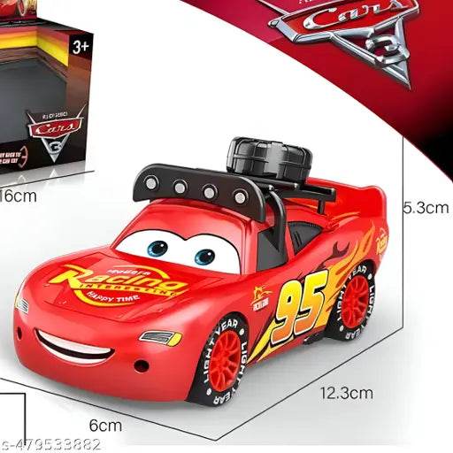 Diecast Mcqueen Car For Kids, Metal Car, Pull Back Action, Lightning & Music (Red, Pack of: 1) - NARIX INDIA 